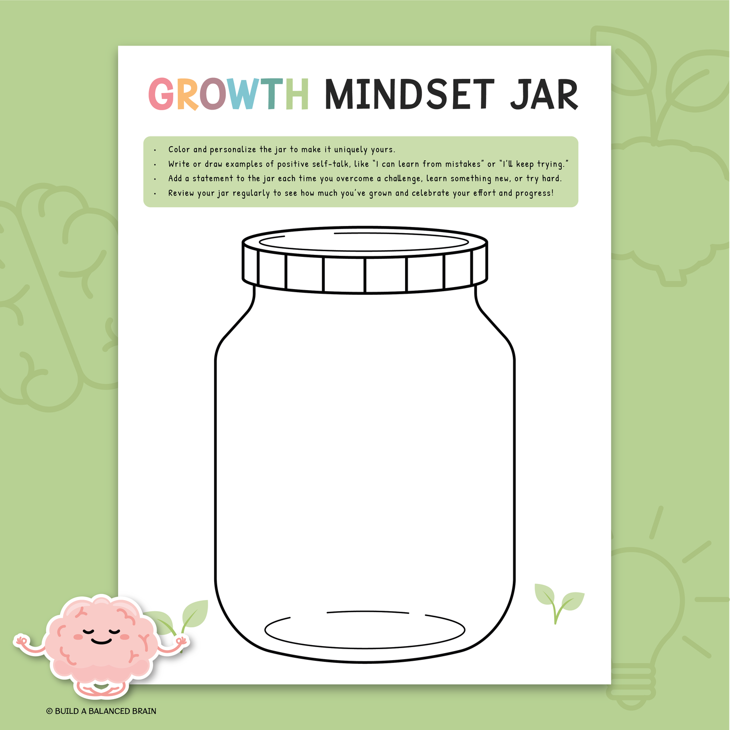 Growth Mindset Jar