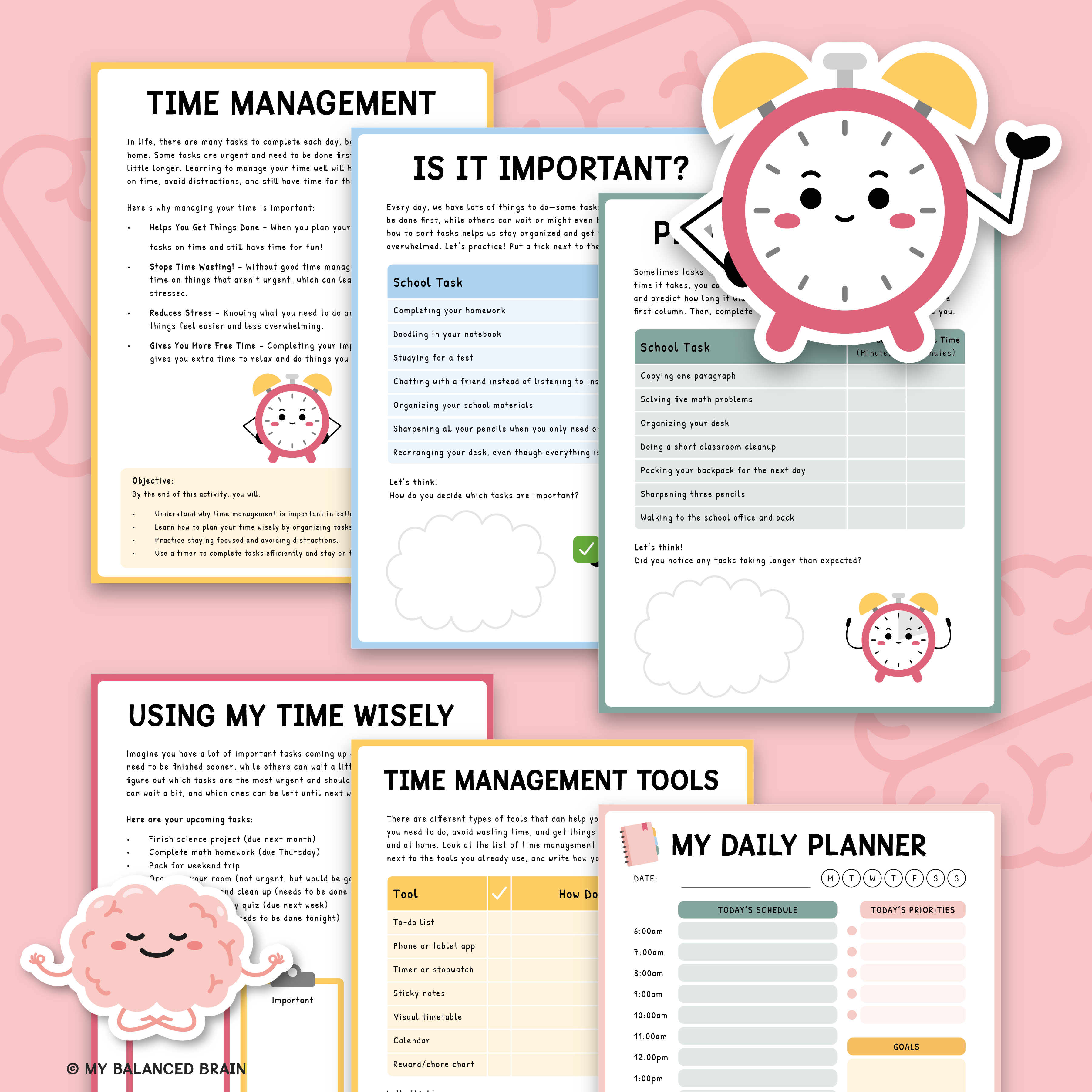 ADHD Time Management Worksheets for Kids and Teens – Build a Balanced Brain