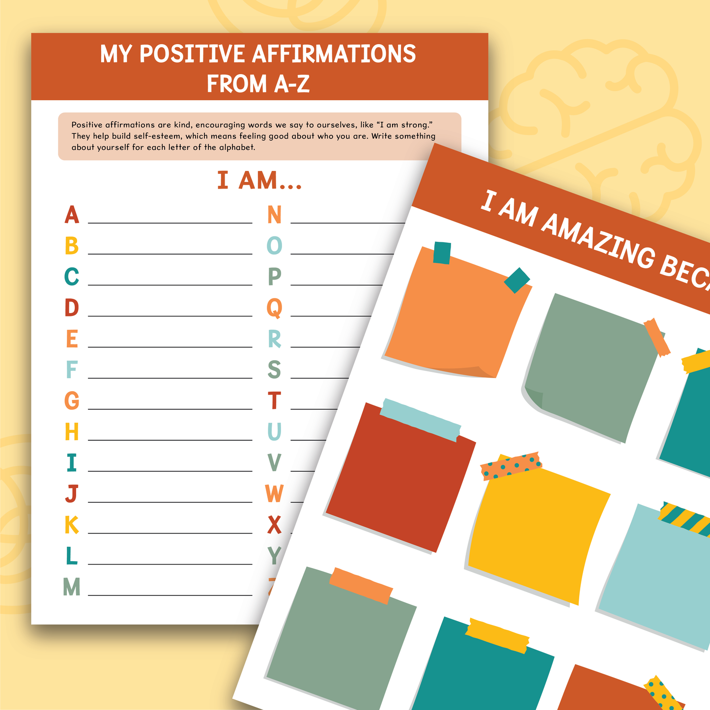 Self-Esteem Worksheets for Kids