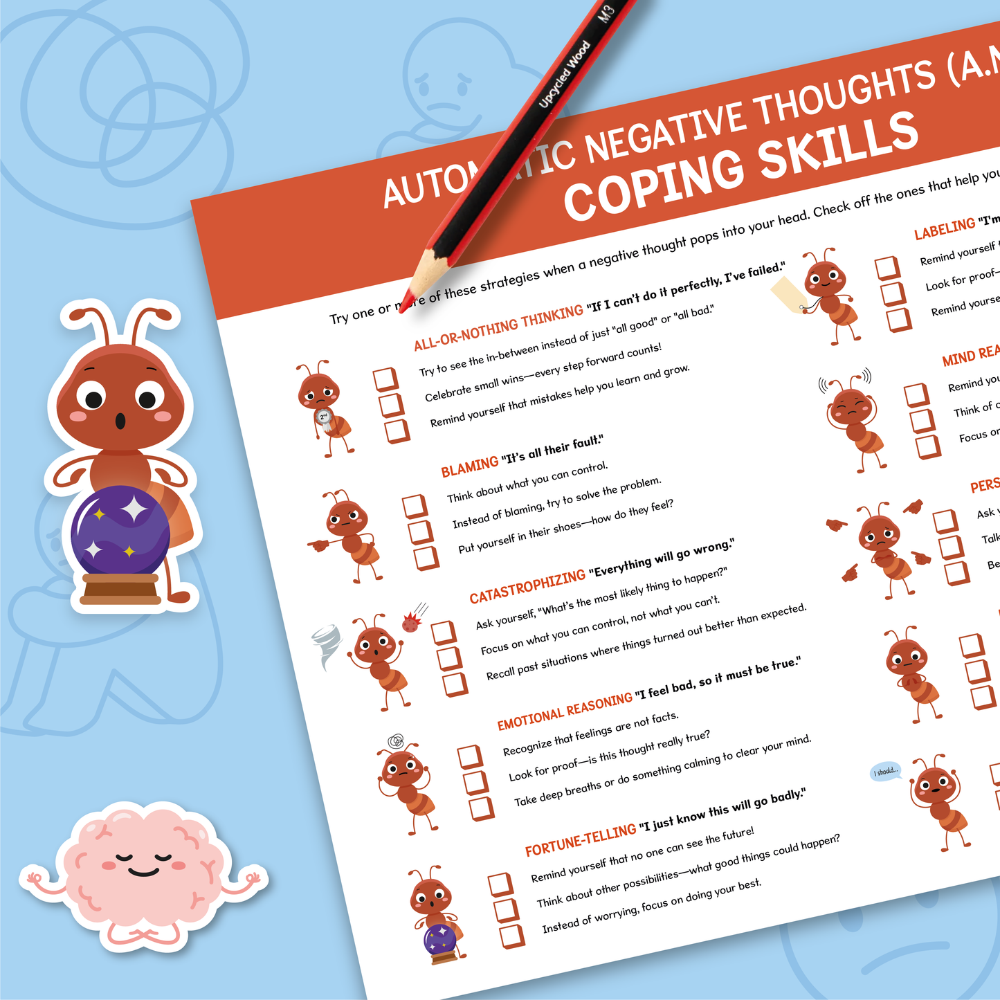 ANTs Automatic Negative Thoughts Coping Checklist
