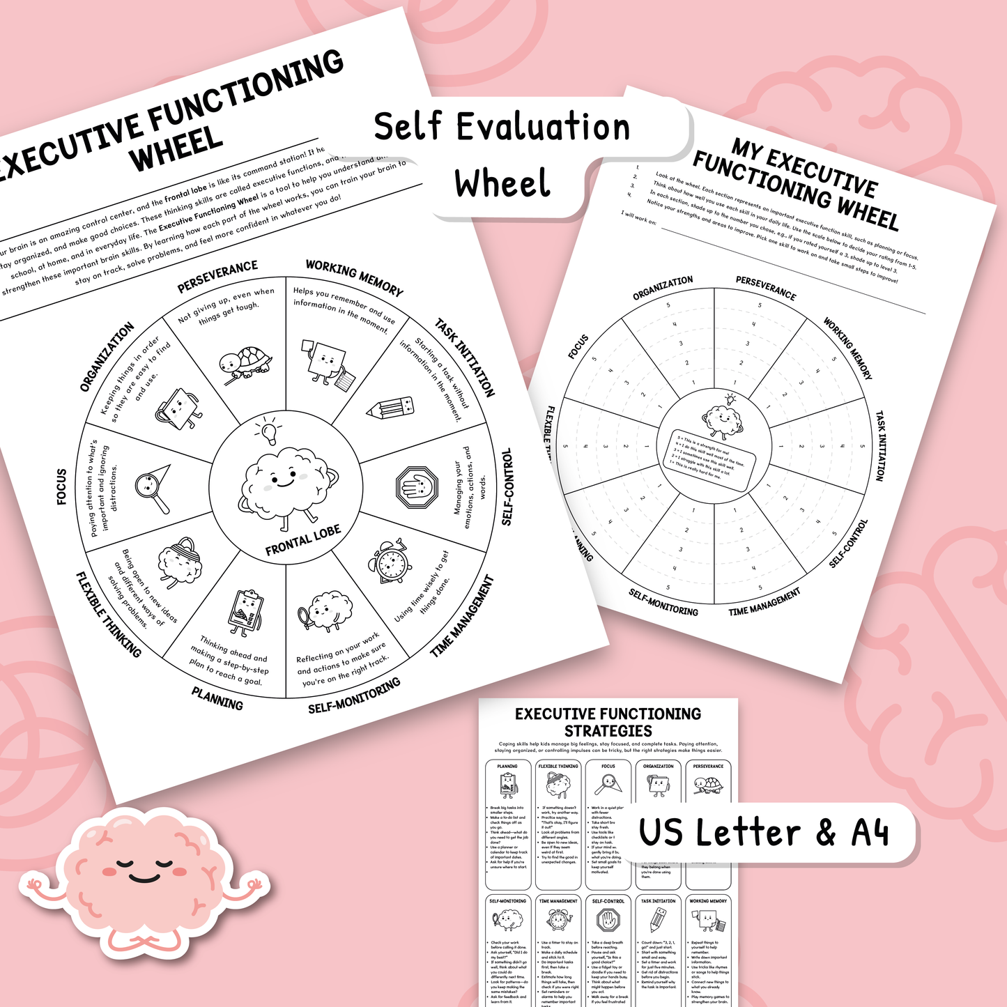 ADHD Executive Functioning Set (Black & White Version)