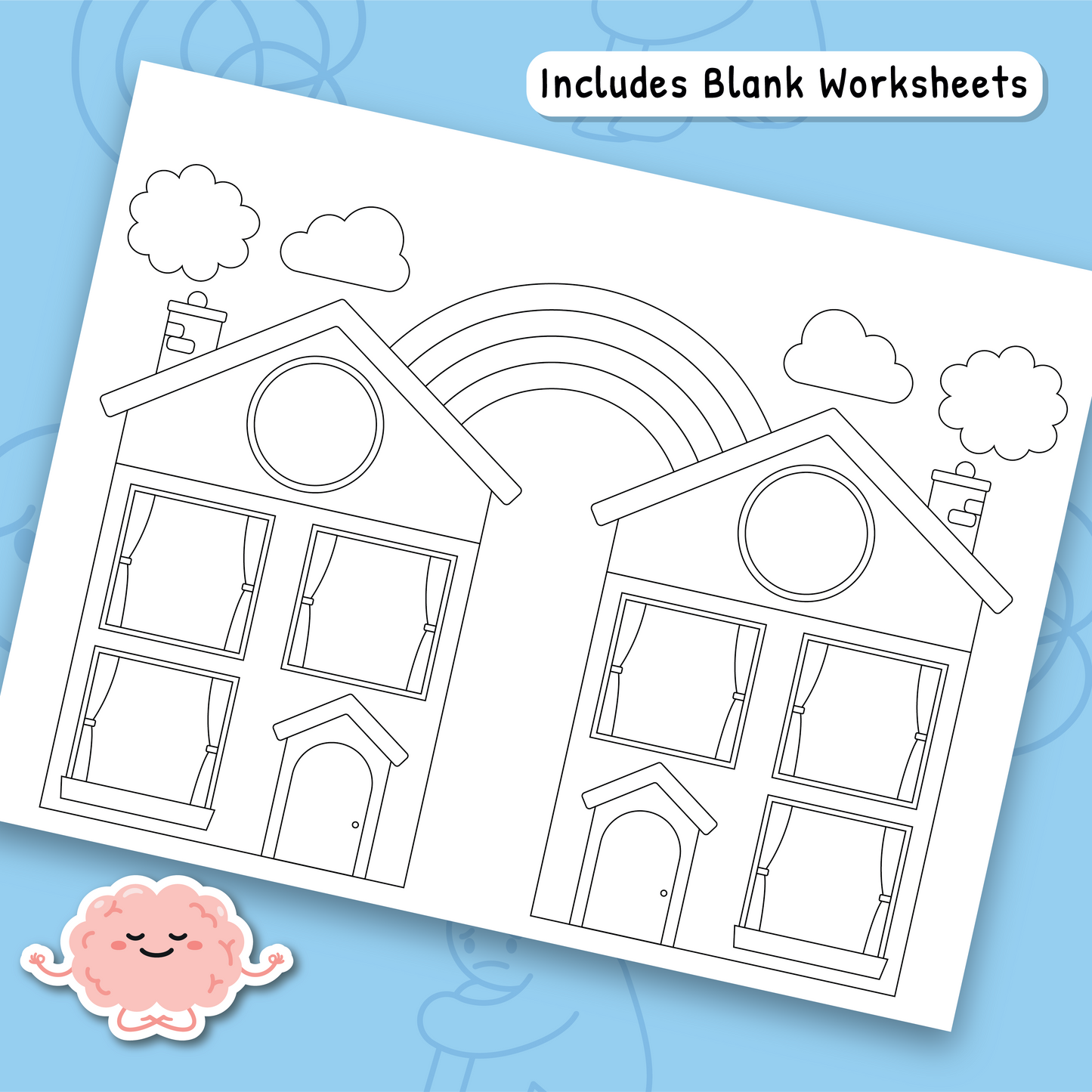 My Two Homes Divorce Coping Skills Worksheets for Kids