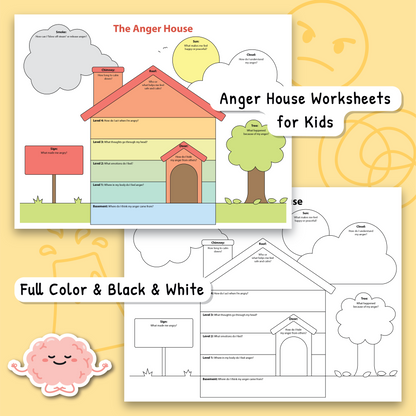The Anger House Worksheet for Kids