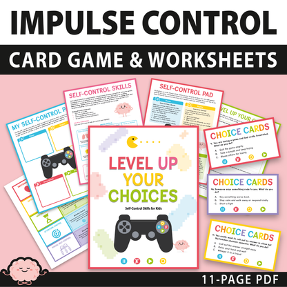 Impulse Control Worksheets for Kids & Teens | Self-Control Workbook