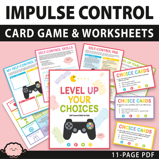 Impulse Control Worksheets for Kids & Teens | Self-Control Workbook