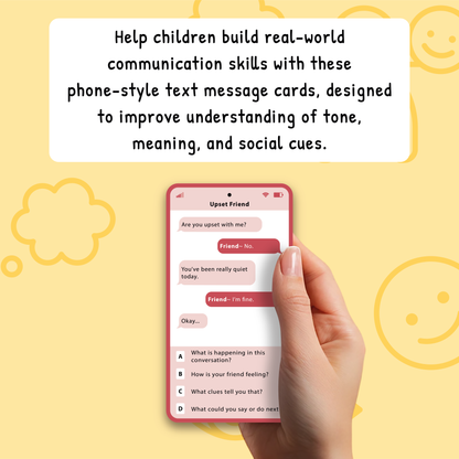 Text Message Conversation Skills Cards for Kids
