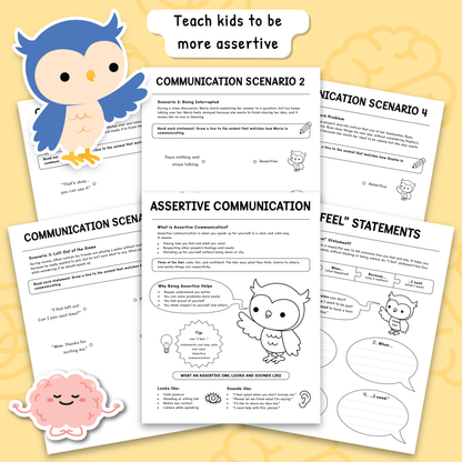 Communication Styles Activities for Kids and Teens (BW)