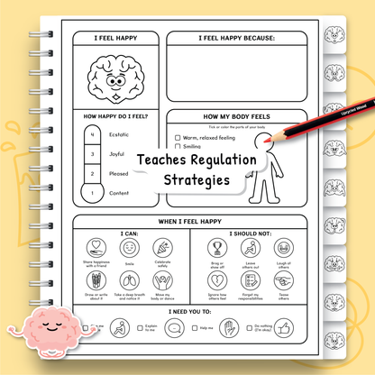 Feelings and Emotions Book for Kids (BW)