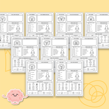 Feelings and Emotions Book for Kids (BW)