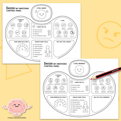 Inside My Emotions Workbook for Kids (Black and White)