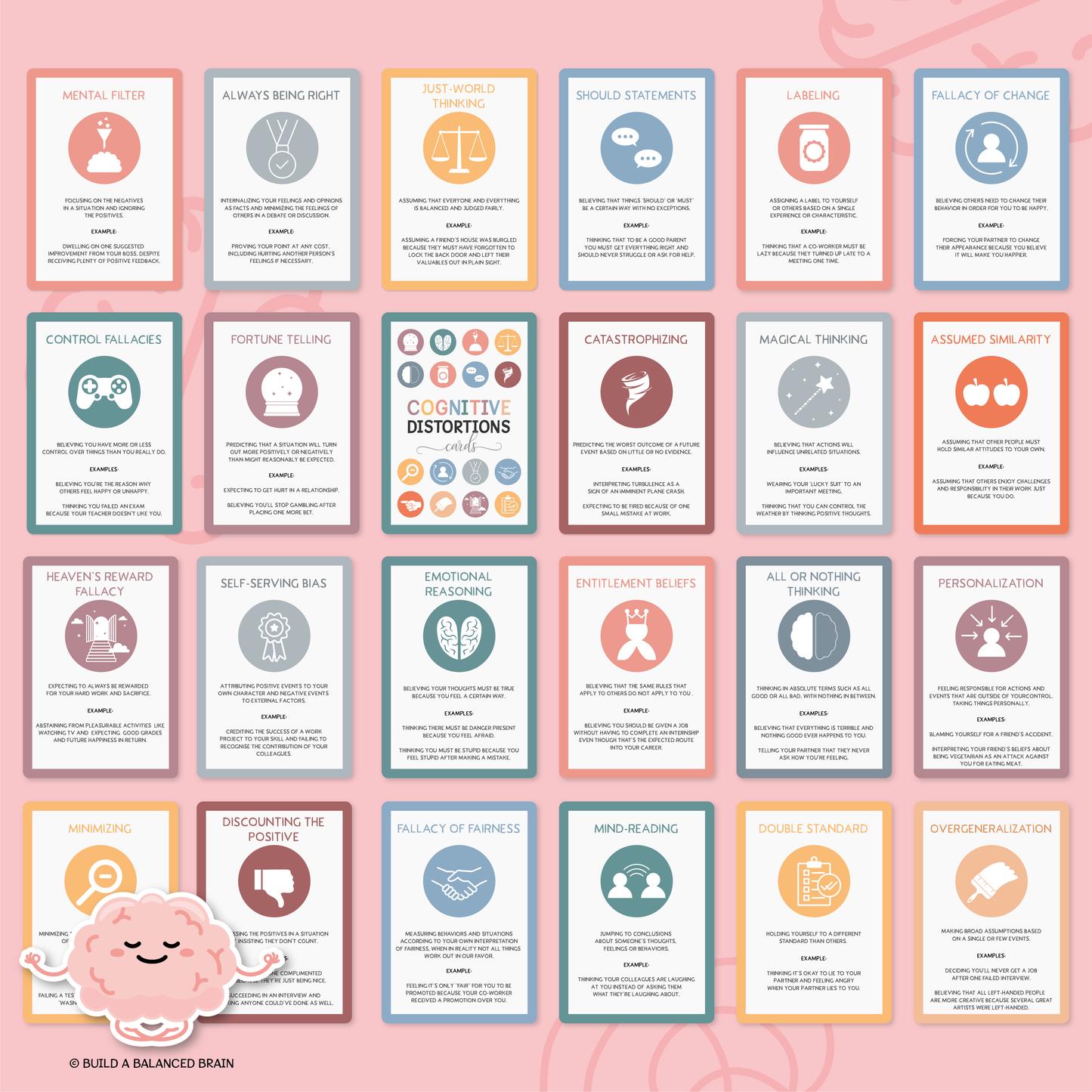 24 Cognitive Distortions Flashcards