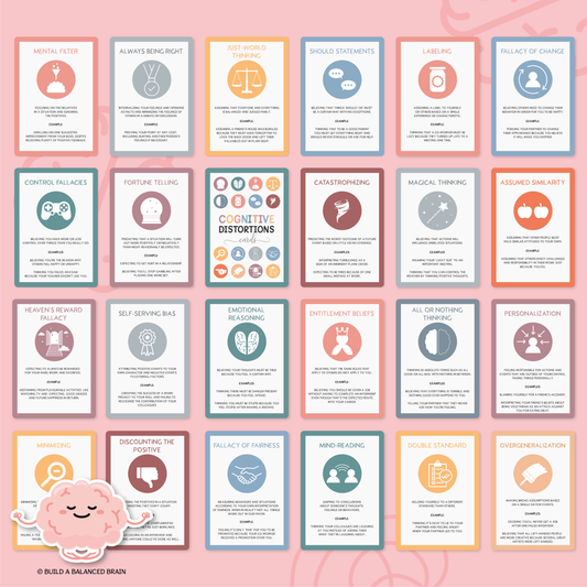 24 Cognitive Distortions Flashcards