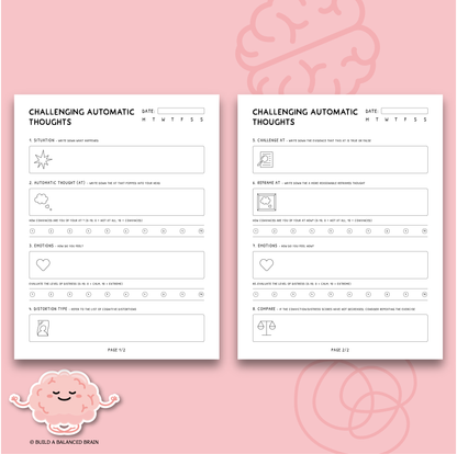 Challenge Automatic Negative Thoughts (Black and White)