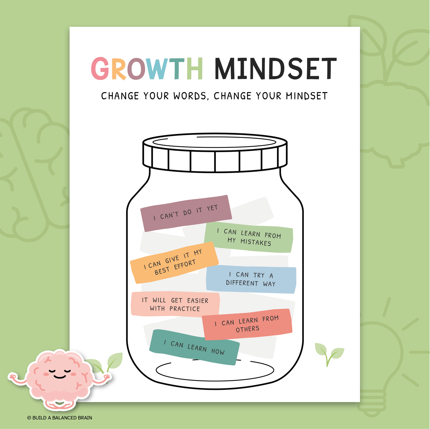 Growth Mindset Jar