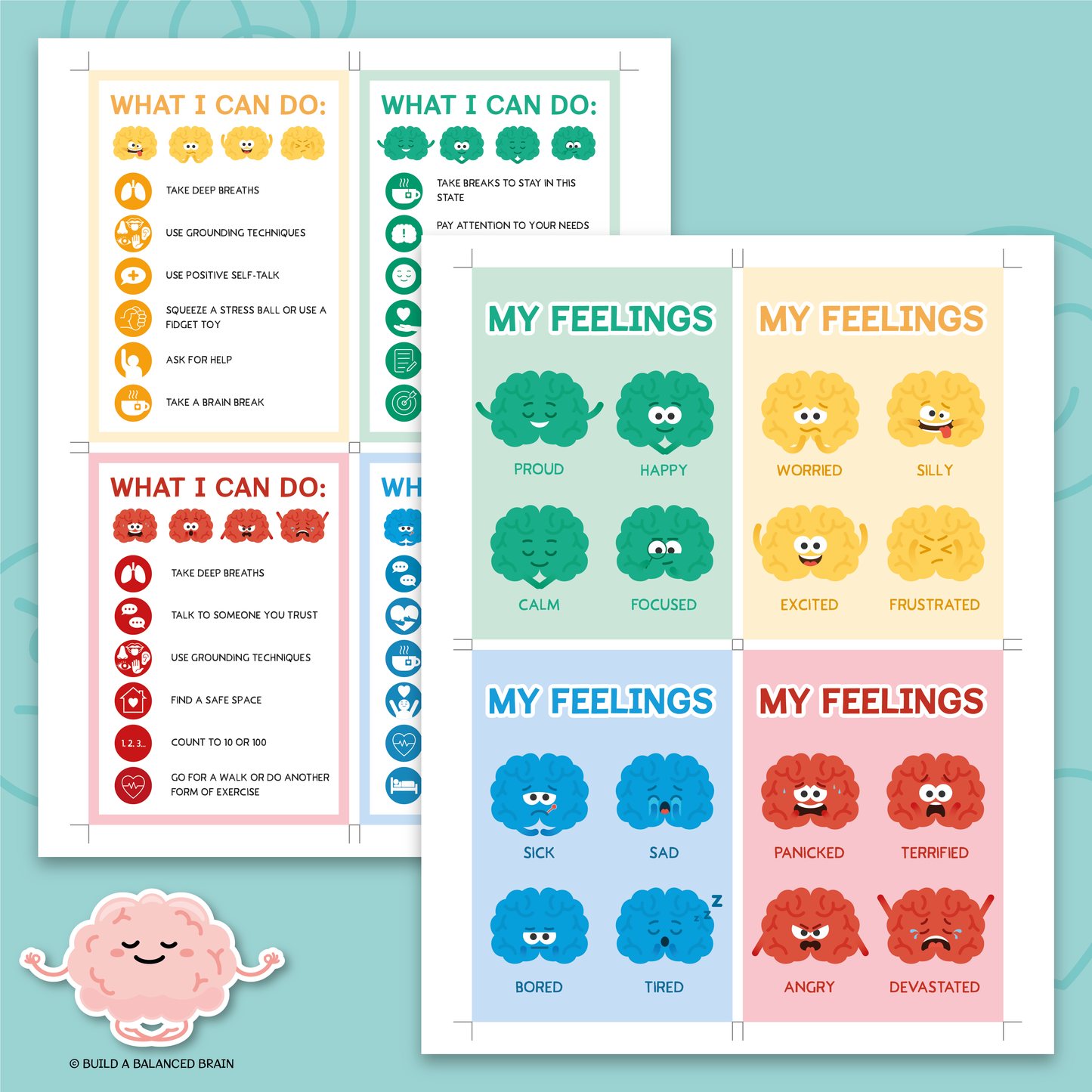 Self-regulation Flashcards with Coping Strategies