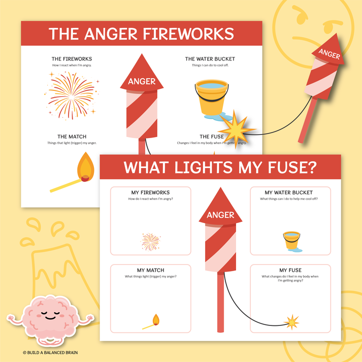 Anger Fireworks Worksheet - Help Kids & Teens Manage Anger ...