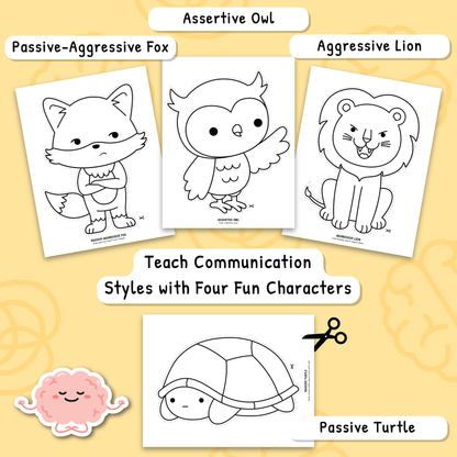Communication Styles Activities for Kids and Teens (BW)