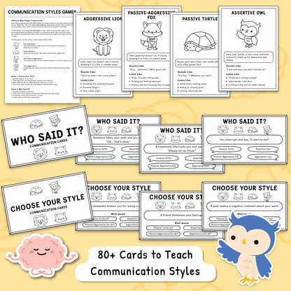 Communication Styles Activities for Kids and Teens (BW)