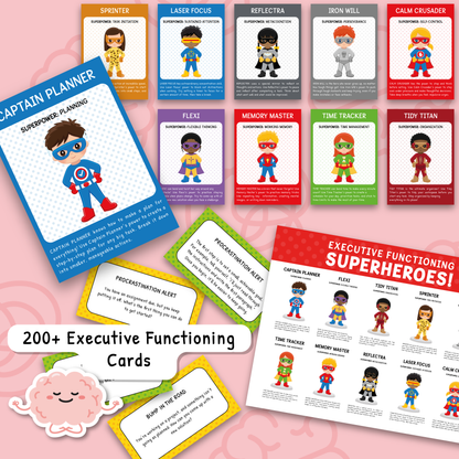 ADHD Superhero Executive Functioning Cards
