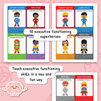 ADHD Superhero Executive Functioning Cards