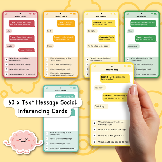 Text Message Conversation Skills Cards for Kids