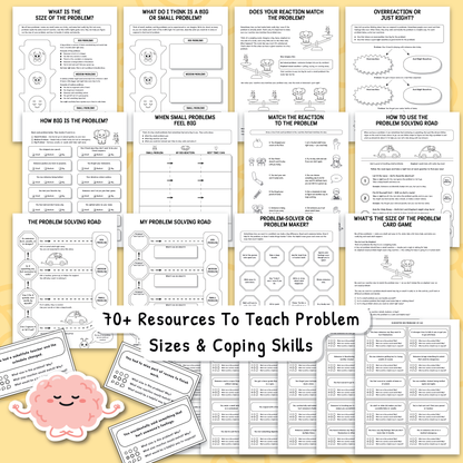 Size of the Problem Black and White Worksheets
