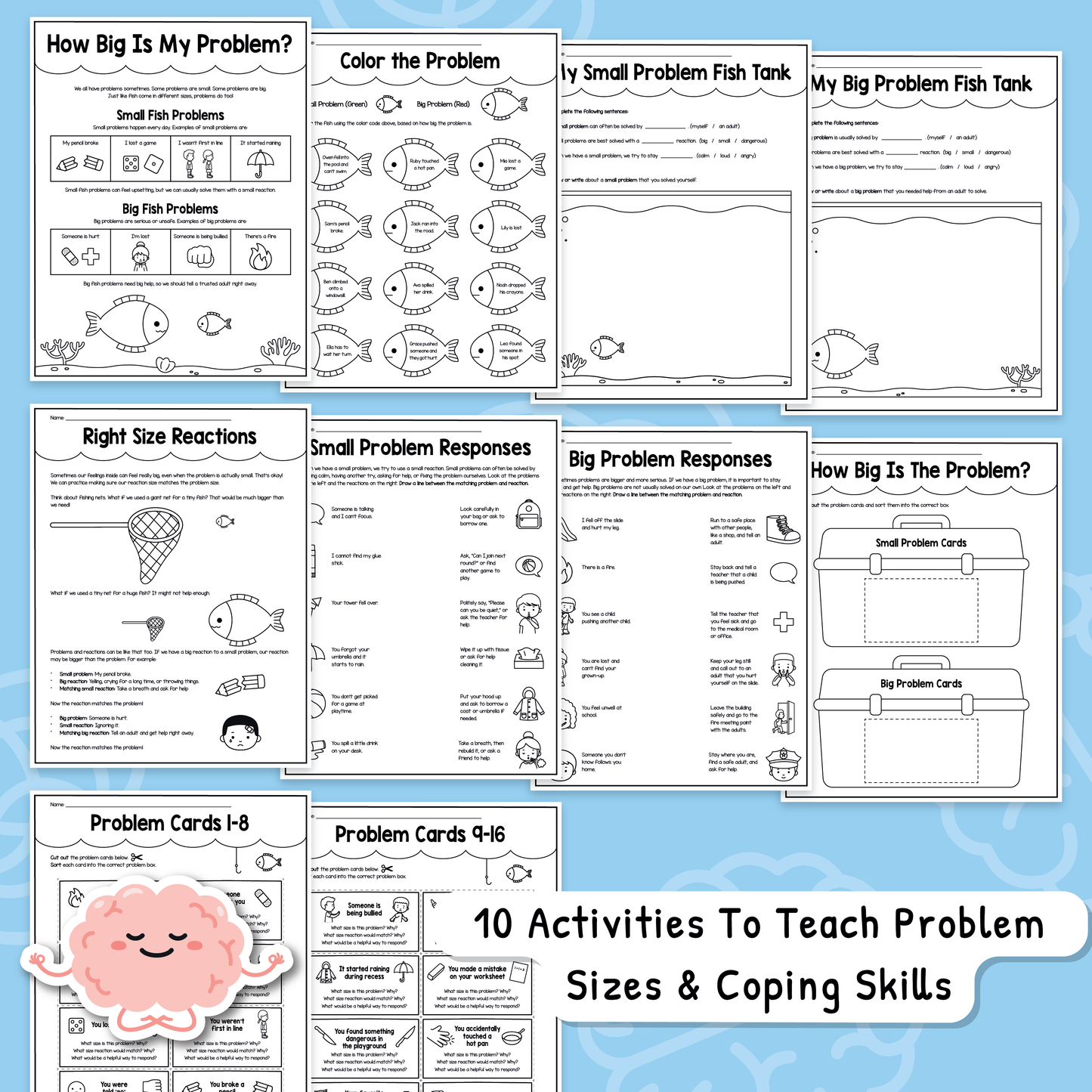 How Big Is My Problem? Worksheets | Problem-Solving & Reactions for Kids