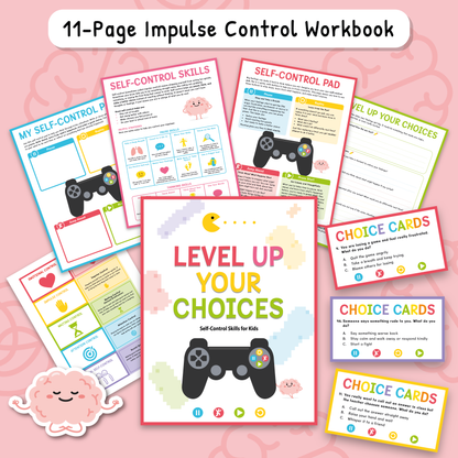 Impulse Control Worksheets for Kids & Teens | Self-Control Workbook