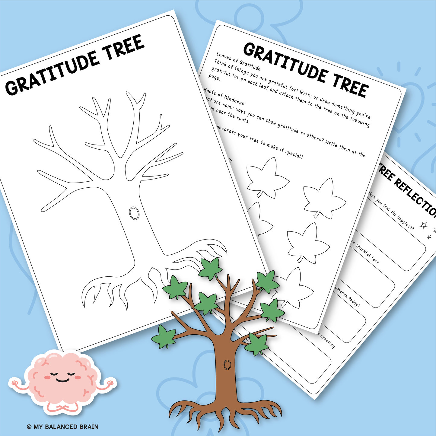 Gratitude Tree Coloring Activity