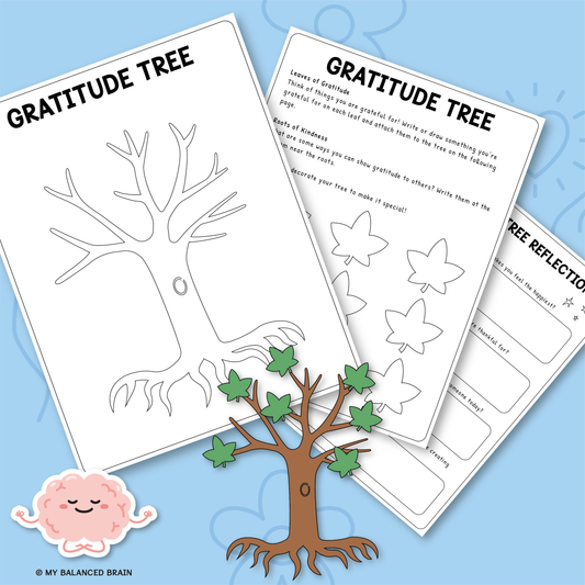 Gratitude Tree Coloring Activity