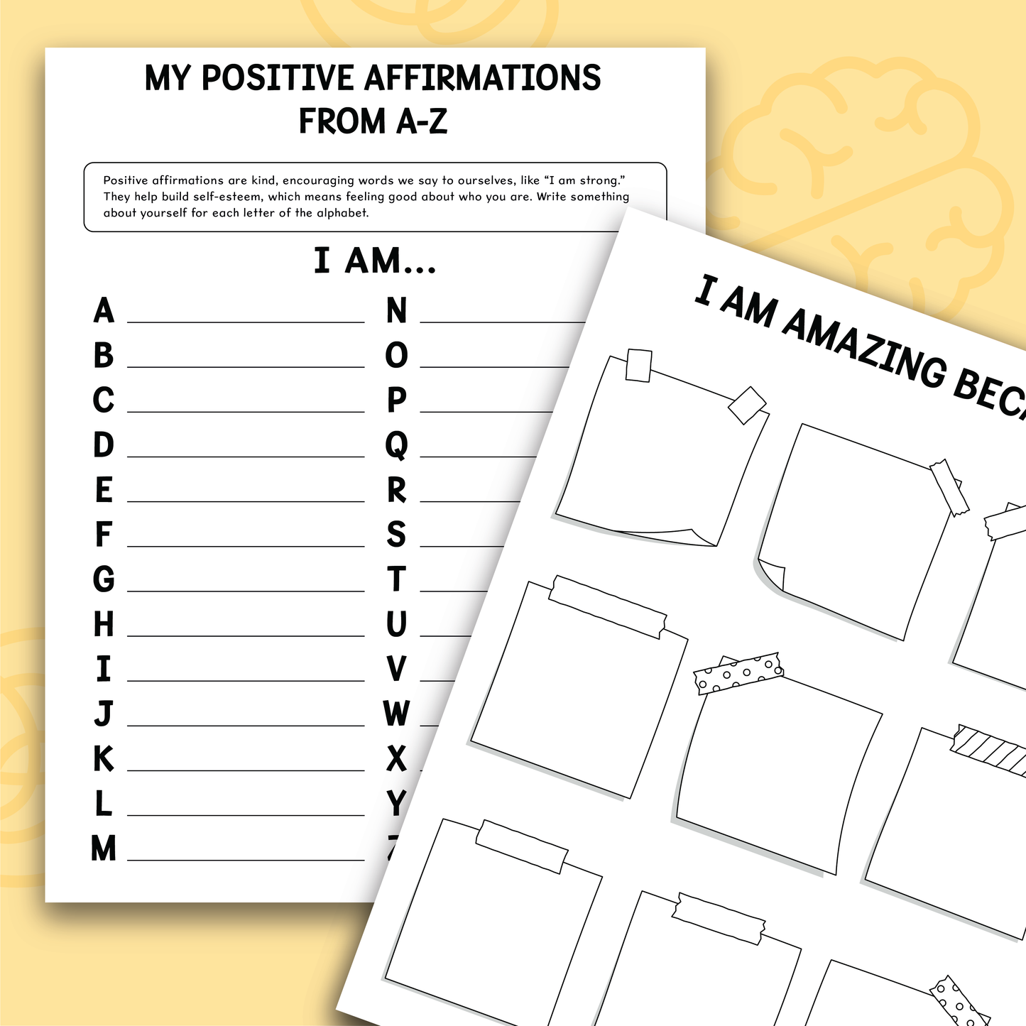 Kids Self-Esteem Worksheets