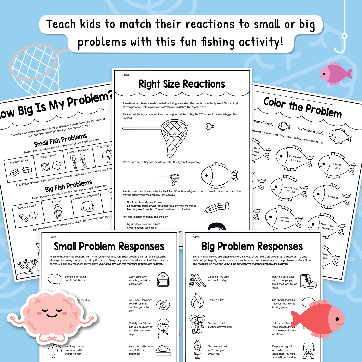 How Big Is My Problem? Worksheets | Problem-Solving & Reactions for Kids