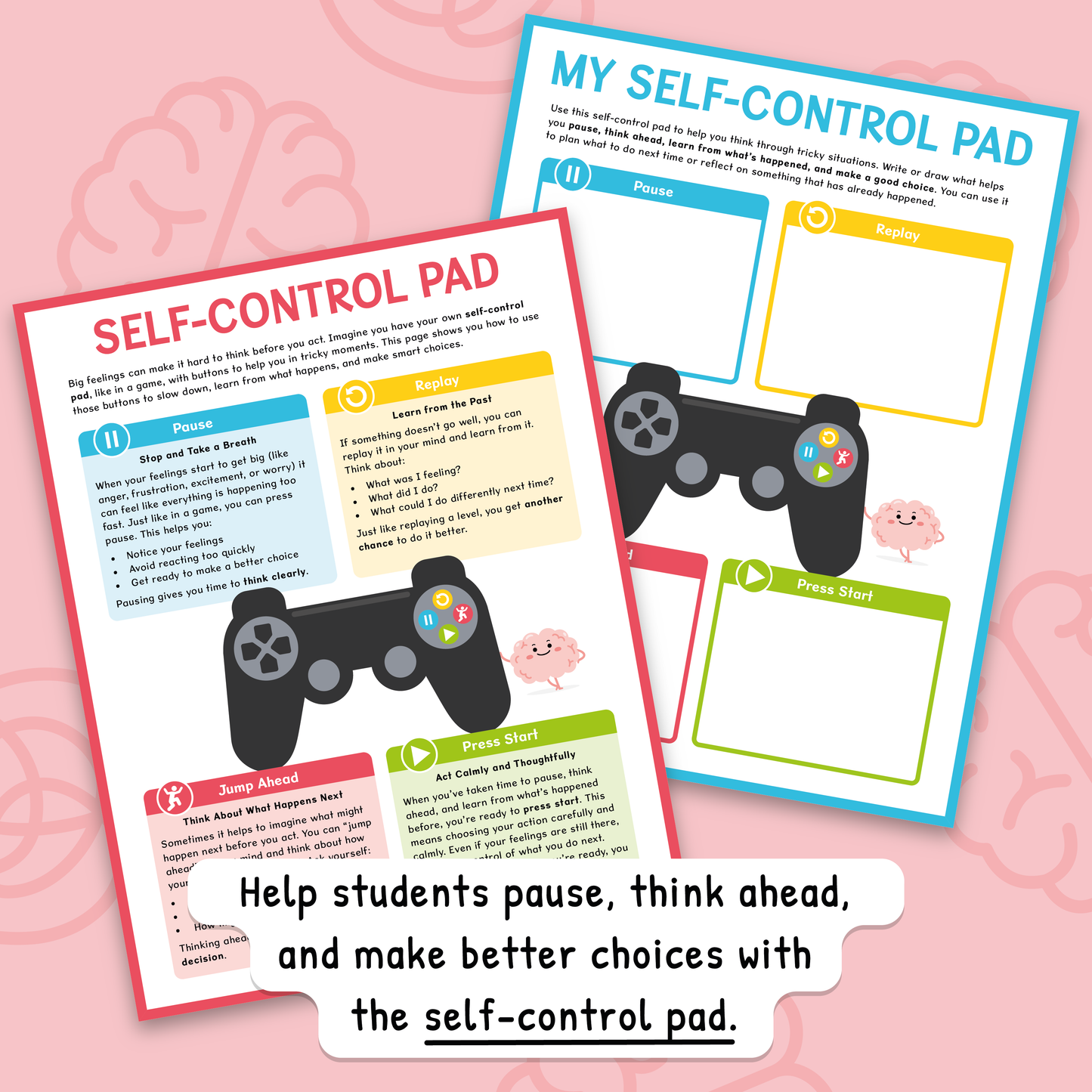 Impulse Control Worksheets for Kids & Teens | Self-Control Workbook