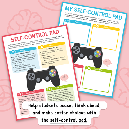 Impulse Control Worksheets for Kids & Teens | Self-Control Workbook
