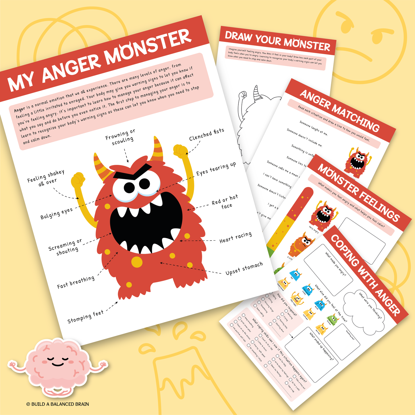 My Anger Monster Worksheets