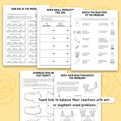 Size of the Problem Black and White Worksheets