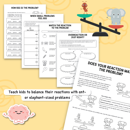 Size of the Problem Black and White Worksheets