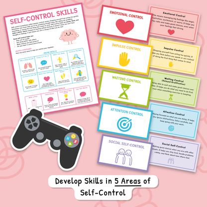 Impulse Control Worksheets for Kids & Teens | Self-Control Workbook