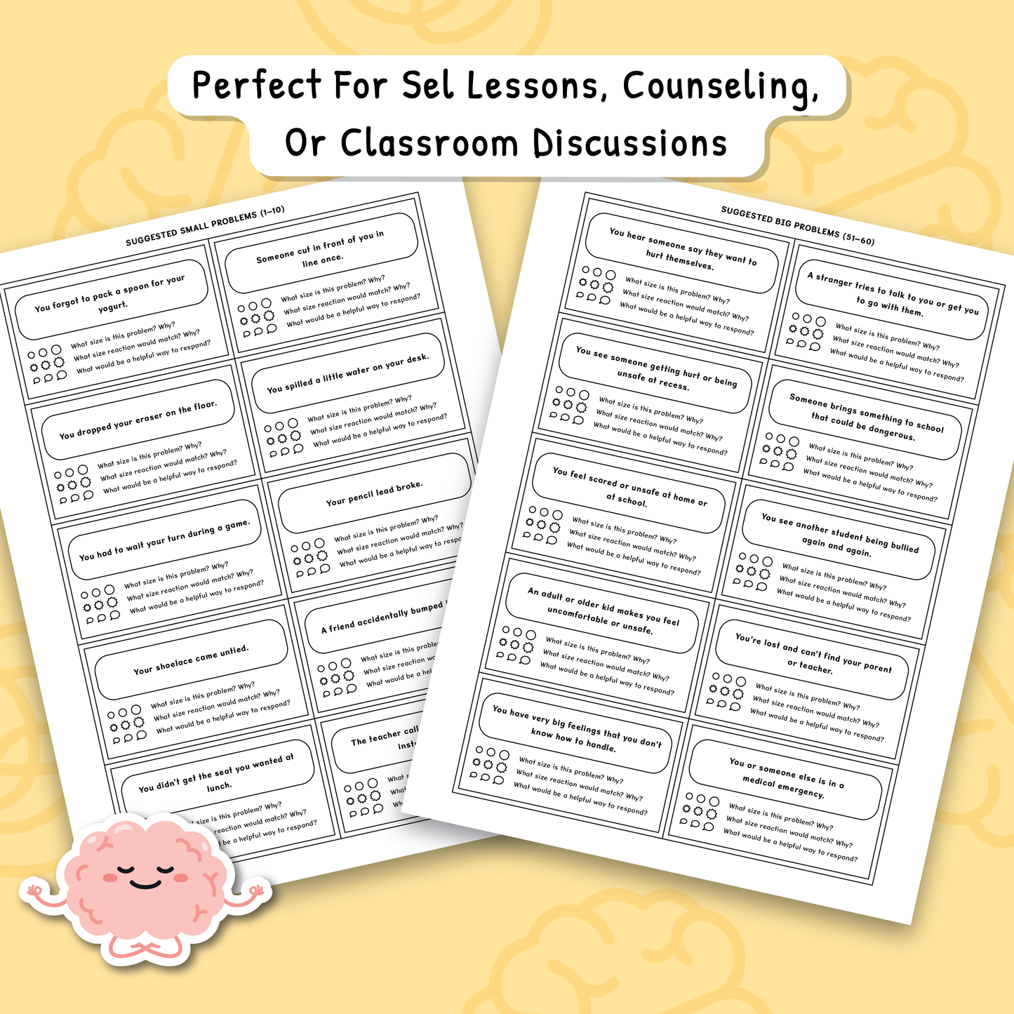 Size of the Problem Black and White Worksheets