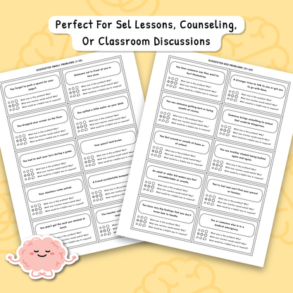 Size of the Problem Black and White Worksheets