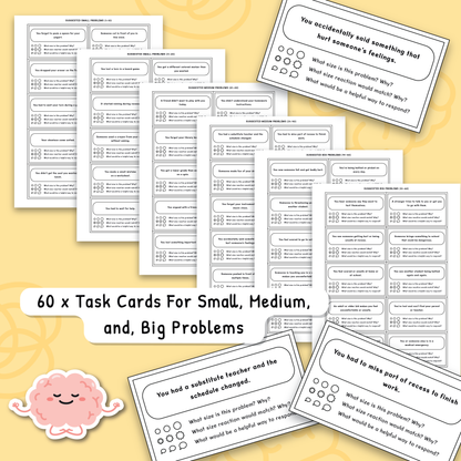 Size of the Problem Black and White Worksheets