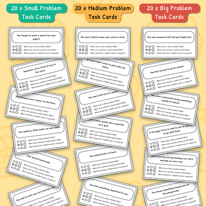 Size of the Problem Black and White Worksheets