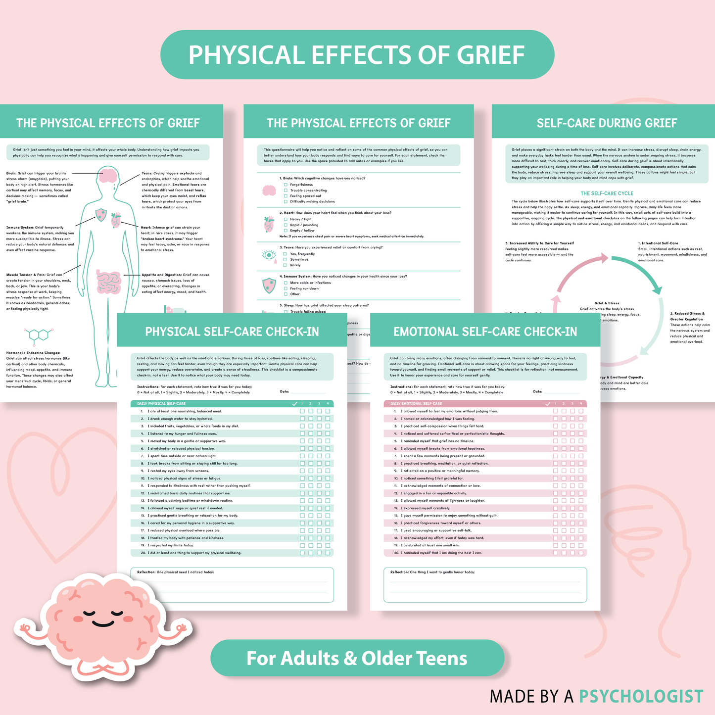 Grief & Loss Workbook for Adults and Teens