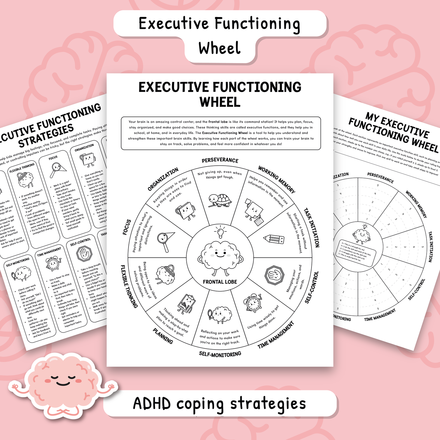 ADHD Executive Functioning Set (Black & White Version)