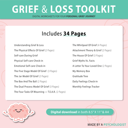 Grief & Loss Workbook for Adults and Teens