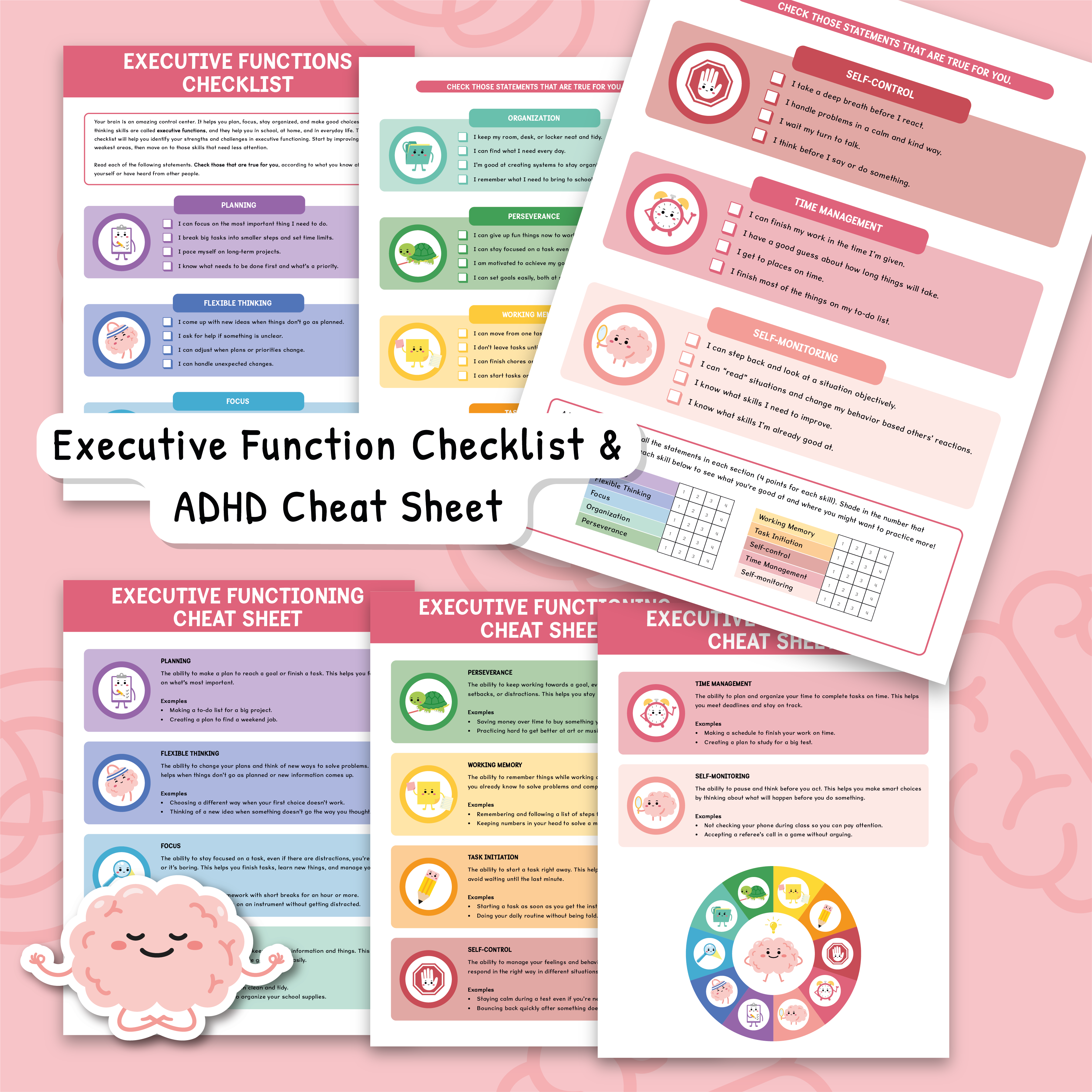 ADHD Executive Functioning Skills Cheat Sheet for Kids and Teens ...