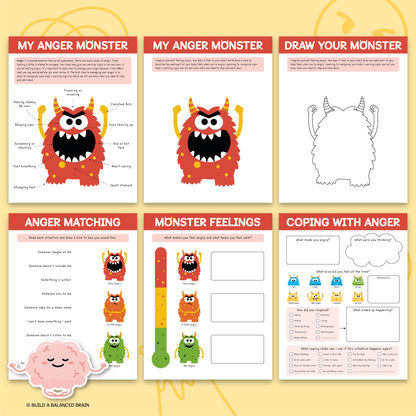 My Anger Monster Worksheets