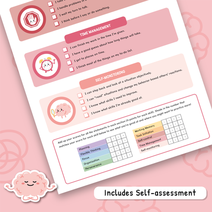 Executive Functioning Skills Cheat Sheet ADHD