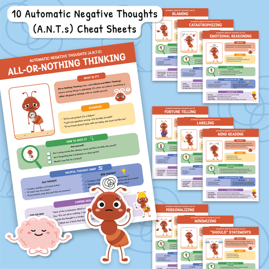 Automatic Negative Thoughts (ANTs) Cheatsheets
