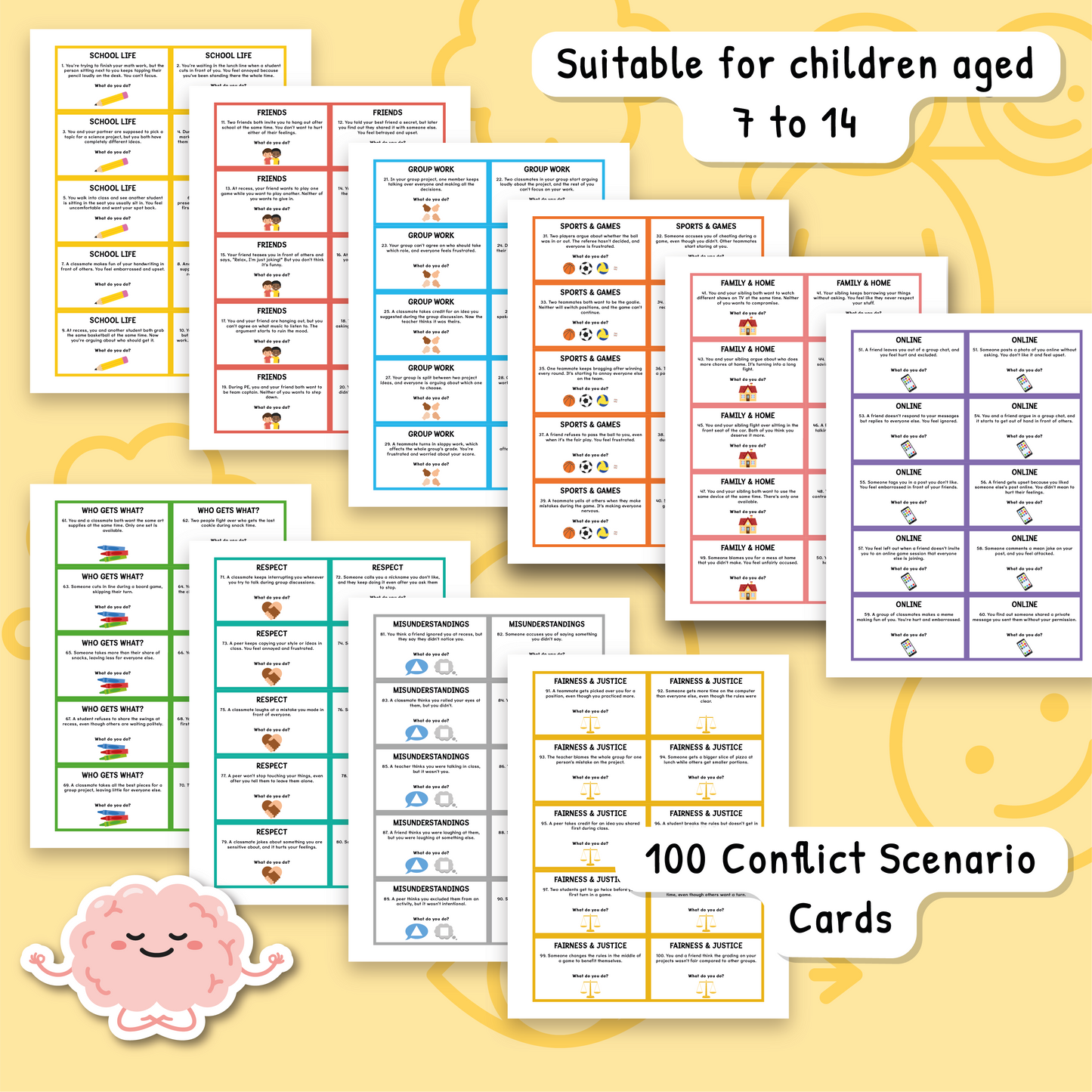 Conflict Resolution Cards for Kids